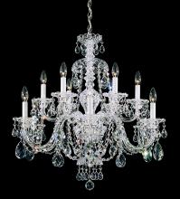 Schonbek 1870 3601-211R - Sterling 12 Light 120V Chandelier in Aurelia with Clear Radiance Crystal