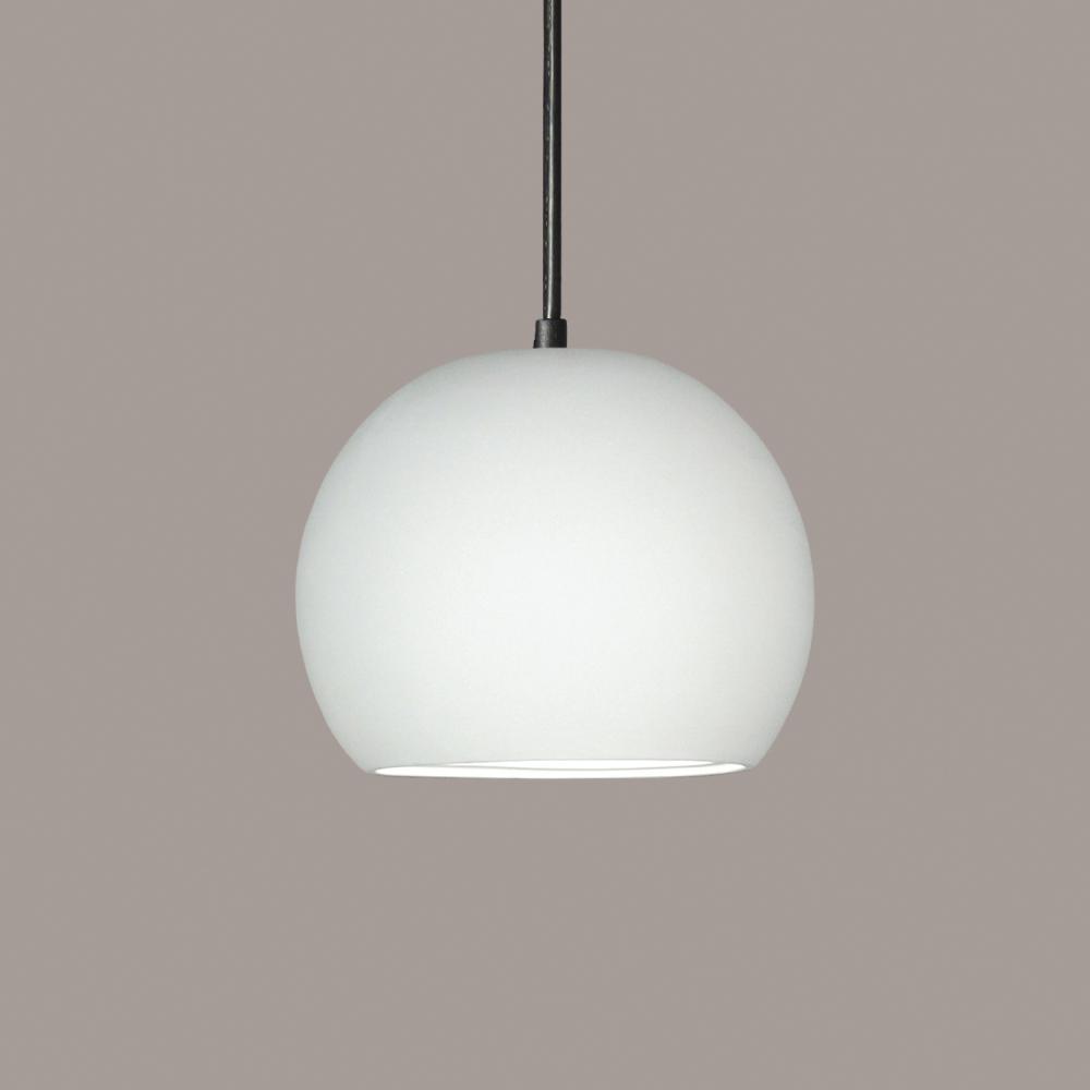 Bonaire Pendant: Custom Finish or Color Match (E26 Base Dimmable LED (Bulb included)) (Black Cord & 