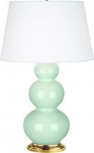  369X - Celadon Triple Gourd Table Lamp