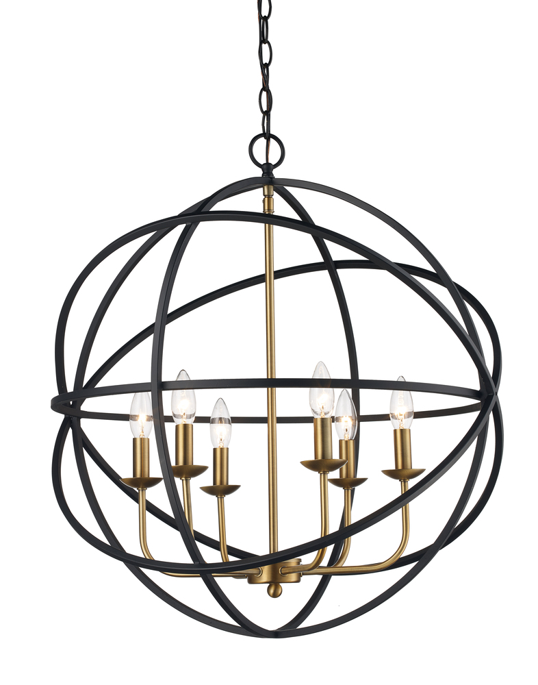 6LT CHANDELIER-MULTI RING ORB-