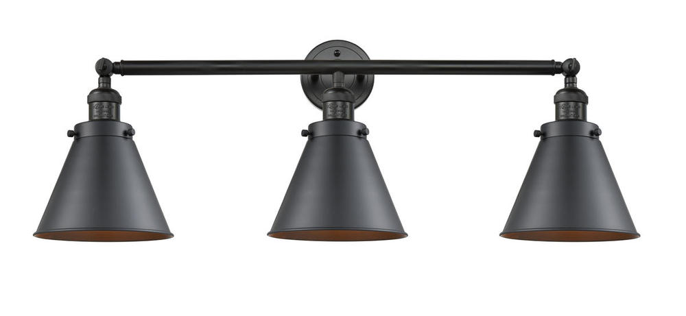 Appalachian - 3 Light - 32 inch - Matte Black - Bath Vanity Light