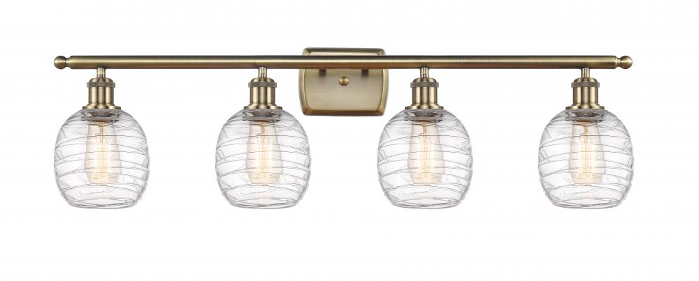 Belfast - 4 Light - 36 inch - Antique Brass - Bath Vanity Light