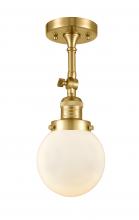 Innovations Lighting 201F-SG-G201-6-LED - Beacon - 1 Light - 6 inch - Satin Gold - Semi-Flush Mount