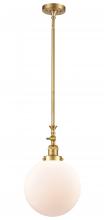 Innovations Lighting 206-SG-G201-10-LED - Beacon - 1 Light - 10 inch - Satin Gold - Stem Hung - Mini Pendant