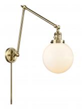 Innovations Lighting 238-AB-G201-8-LED - Beacon - 1 Light - 8 inch - Antique Brass - Swing Arm