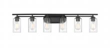 Innovations Lighting 353-6W-BK-CL-LED - Ice - 6 Light - 42 inch - Matte Black - Bath Vanity Light