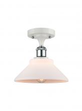 Innovations Lighting 516-1C-WPC-G131-LED - Orwell - 1 Light - 8 inch - White Polished Chrome - Semi-Flush Mount