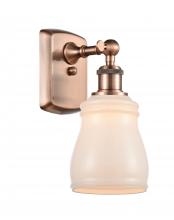 Innovations Lighting 516-1W-AC-G391-LED - Ellery - 1 Light - 5 inch - Antique Copper - Sconce