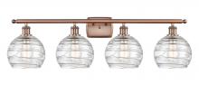 Innovations Lighting 516-4W-AC-G1213-8 - Athens Deco Swirl - 4 Light - 38 inch - Antique Copper - Bath Vanity Light