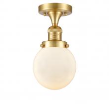 Innovations Lighting 517-1CH-SG-G201-6-LED - Beacon - 1 Light - 6 inch - Satin Gold - Semi-Flush Mount