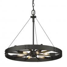 Golden 3866-M NB-NB - Vaughn Medium Pendant in Natural Black with Natural Black Accents