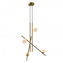 Kuzco Lighting Inc CH89832-BG/GO - Amara 32-in Brushed Gold/Glossy Opal Glass LED Chandeliers