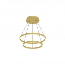 Kuzco Lighting Inc CH87224-BG - Cerchio 24-in Brushed Gold LED Chandeliers