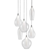 Kuzco Lighting Inc MP3006 - Victoria 6 Head Chrome LED Multi Pendant