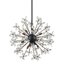 ZEEV Lighting CD10210-12-MBK - Adelle 12-Light, 24&#34; Crystal Sputnik in Matte Black