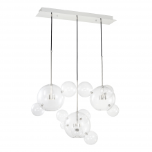 ZEEV Lighting CD10379-6-PN - Satellite 45&#34; 6-Light, Glass Multi-Pendant in Polished Nickel