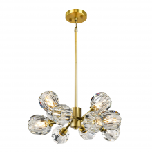 ZEEV Lighting CD10506-12-AGB - 12-Light 24&#34; Modern Sputnik Aged Brass Crystal Chandelier