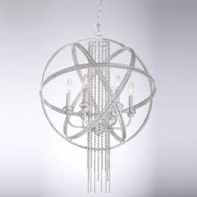 ZEEV Lighting P30012-6-SW - 6-Light 22&#34; Orbital Crystal Chandelier