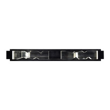 ZEEV Lighting VL11333-LED-36-3x3-SBB - LED 3CCT 4-Light 36&#34; Unique 3&#34;x3&#34; Carved Crystals Luxury Satin Brushed Black Linear Vani
