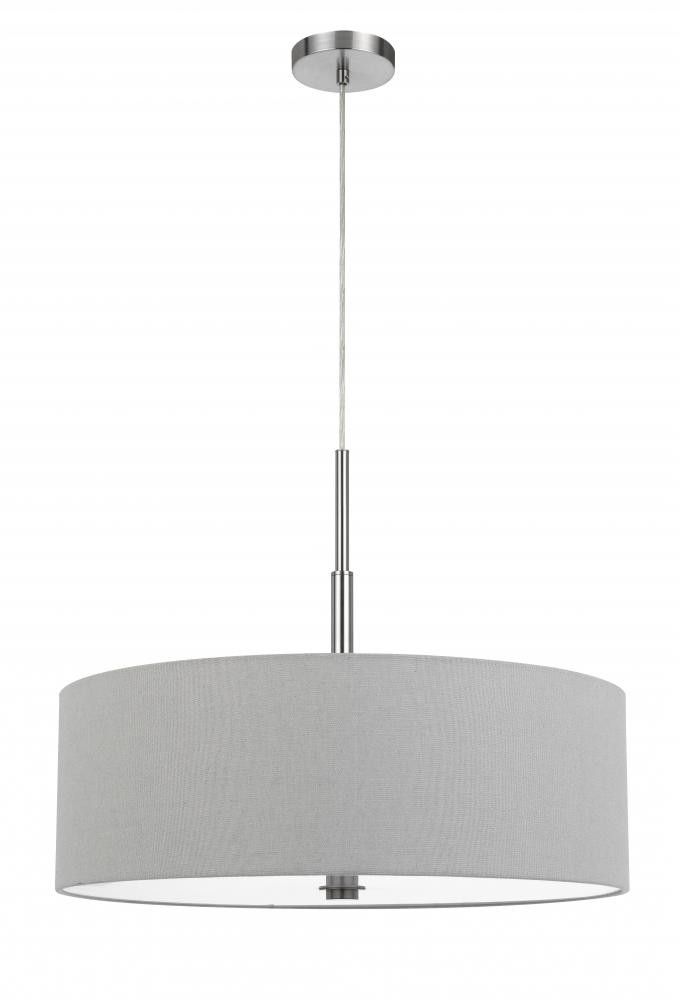 60W x 4 Lonoke pendant fixture with hardback drum shade