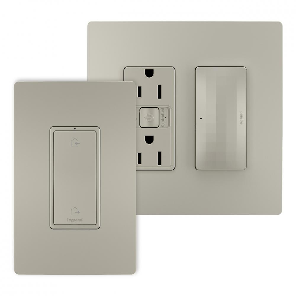 radiant® with Netatmo Outlet Kit with Home/Away Switch, Nickel