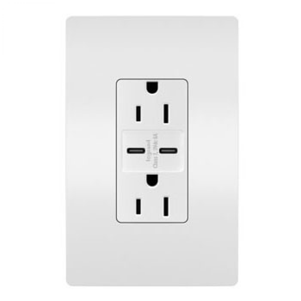 radiant® 15A Tamper-Resistant Ultra-Fast USB Type C/C Outlet, White (10 pack)