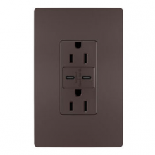 Legrand Radiant R26USBCC6DBCCV4 - radiant? 15A Tamper-Resistant Ultra-Fast USB Type C/C Outlet, Dark Bronze