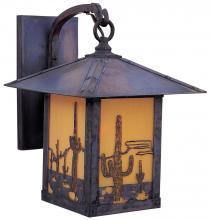 Arroyo Craftsman TRB-9CTTN-MB - 9&#34; timber ridge wall bracket with cactus  filigree