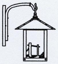 Arroyo Craftsman TRB-9HSGW-BK - 9&#34; timber ridge wall bracket with horse filigree