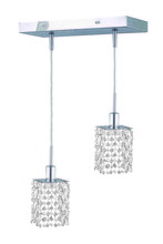 Elegant 1282D-O-S-CL/SA - Mini 2 light Chrome Pendant