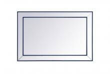 Elegant MR33248BL - Iris Beaded Mirror 48x32 Inch in Blue