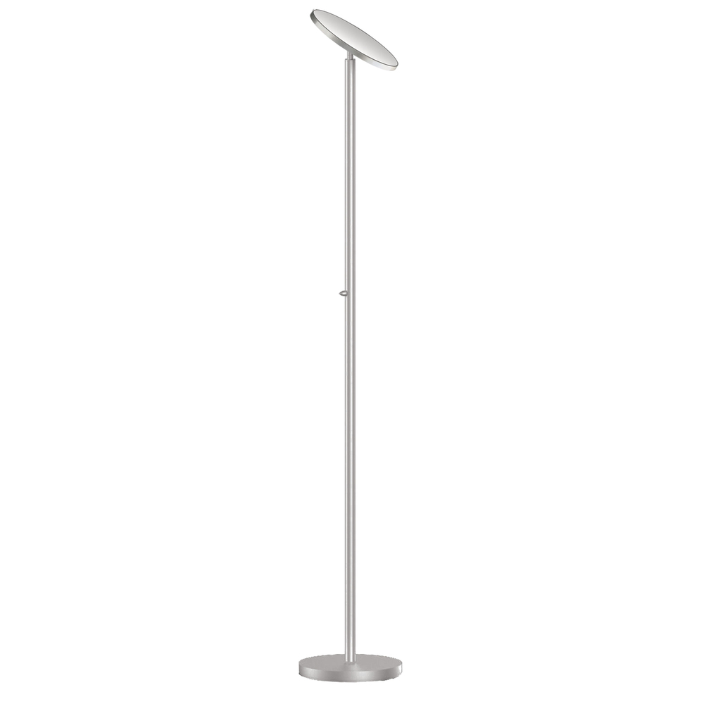 Torchier Floor Lamp, Satin Nickel Finish