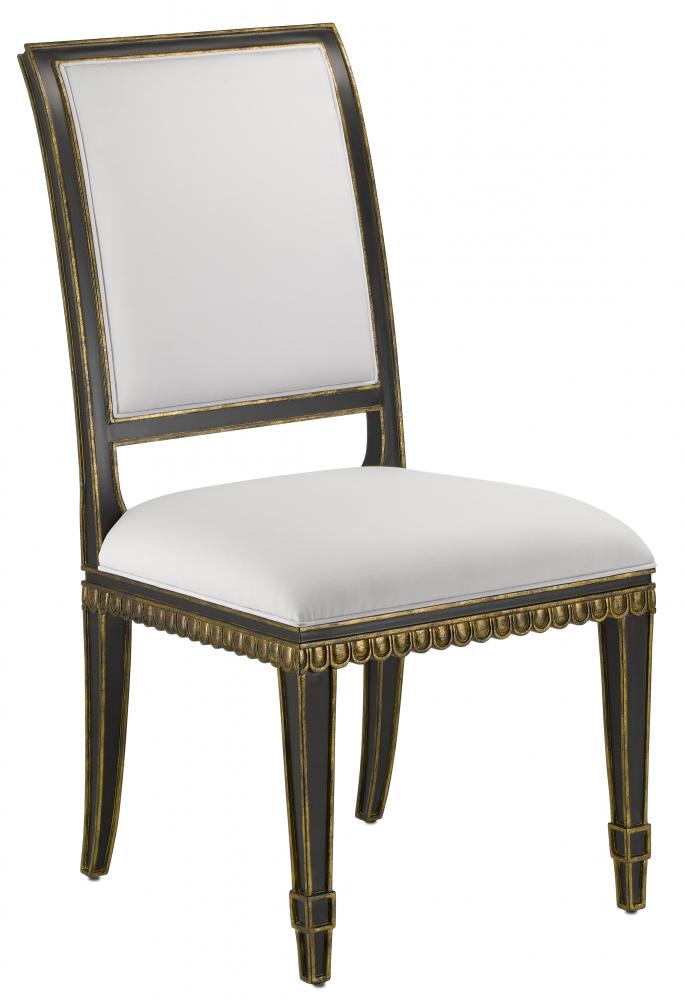 Ines Black Chair, Muslin